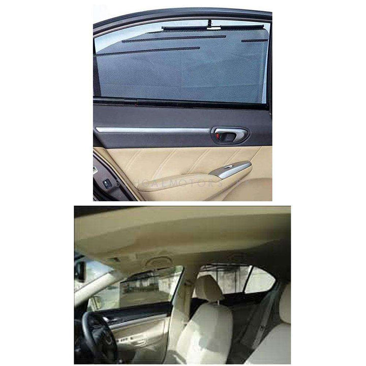 Toyota Land Cruiser Side Retractable Windshield Window Sunshield Visor Sun Shade Curtain - Model 2015-2021