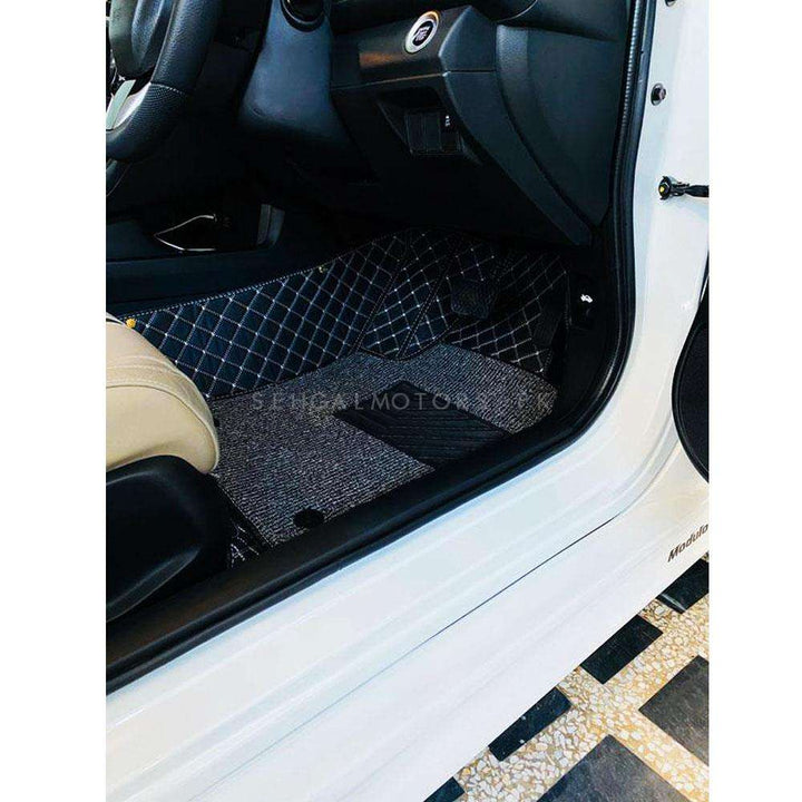 Honda Civic 9D Floor Mats Black and Grey 3 Pcs - Model 2016-2023