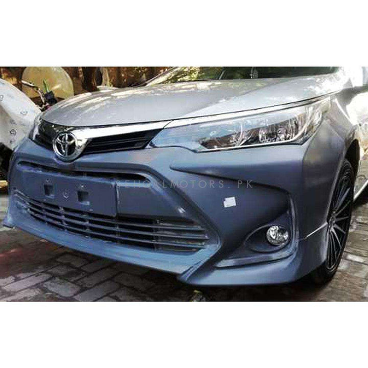 Toyota Corolla Altis X Front Bumper Camry Style Fiber Glass - Model 1 Pc - 2017-2021