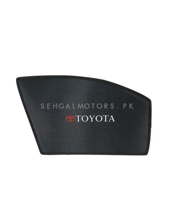 Toyota Aqua Foldable & Flexible Side Sunshade with Logo - Model 2012-2018