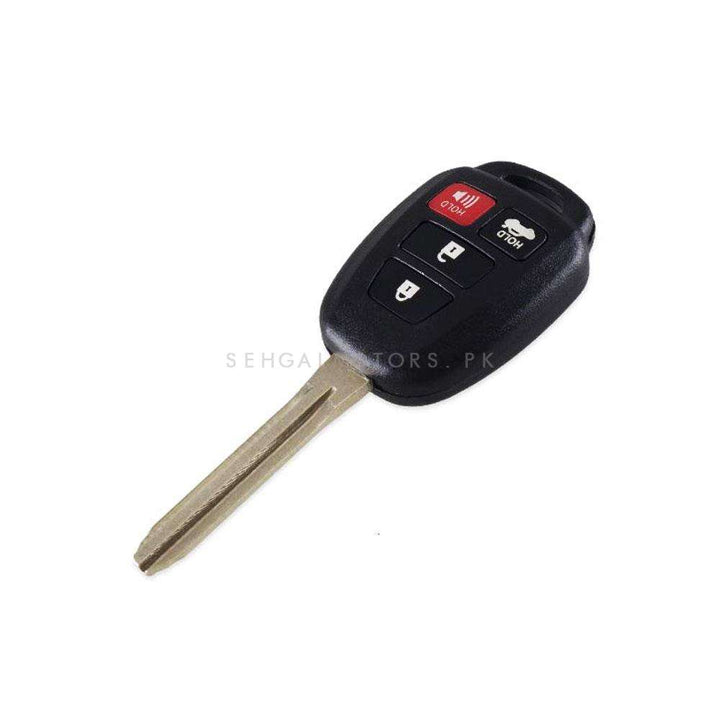 Toyota Corolla Replacement Key Shell Case Cover 4 Button Black - Model 2014-2017