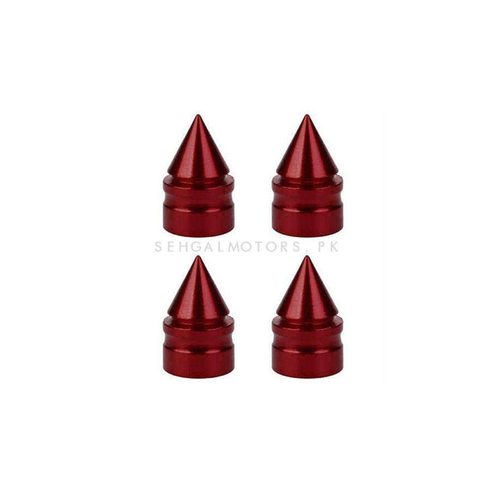 Small Bullet Tire Tyre Air Valve Nozzle Caps Red Color