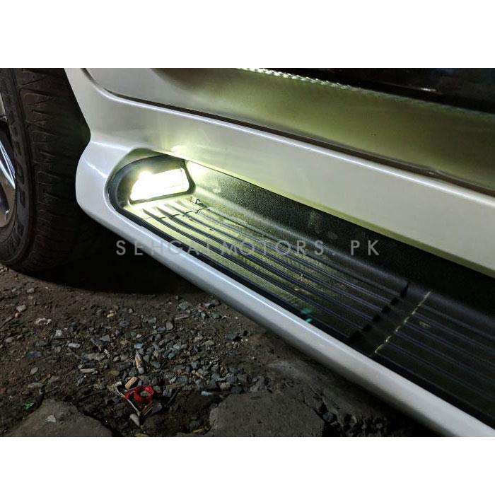 Toyota Land Cruiser Foot Steps ABS Plastic LED Cover White - Model 2015-2021