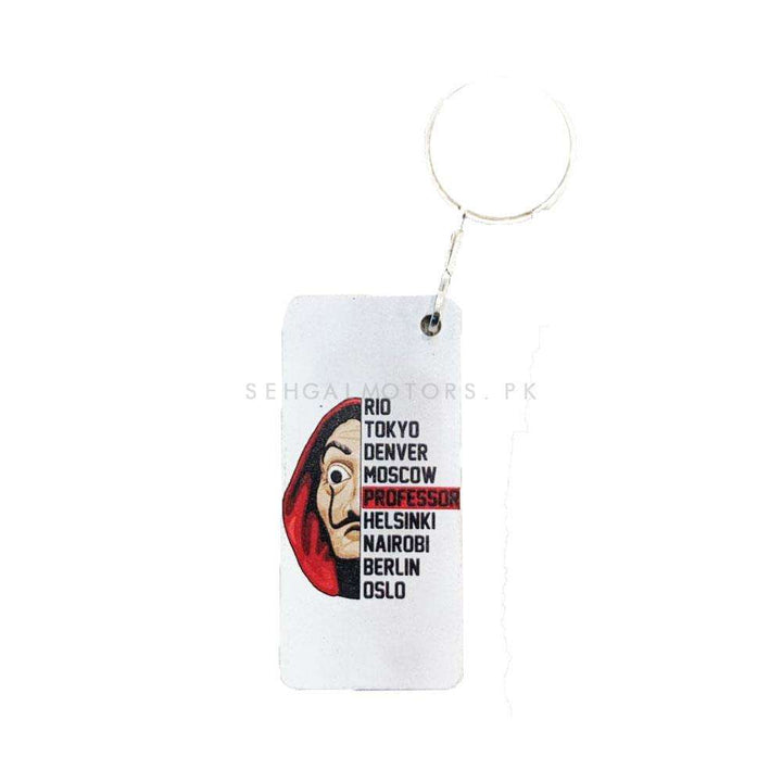 Money Heist (La casa de papel) Half Face Mask Custom Key Chain White