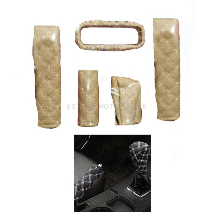 Covers For Car Interior 5 pcs - Beige