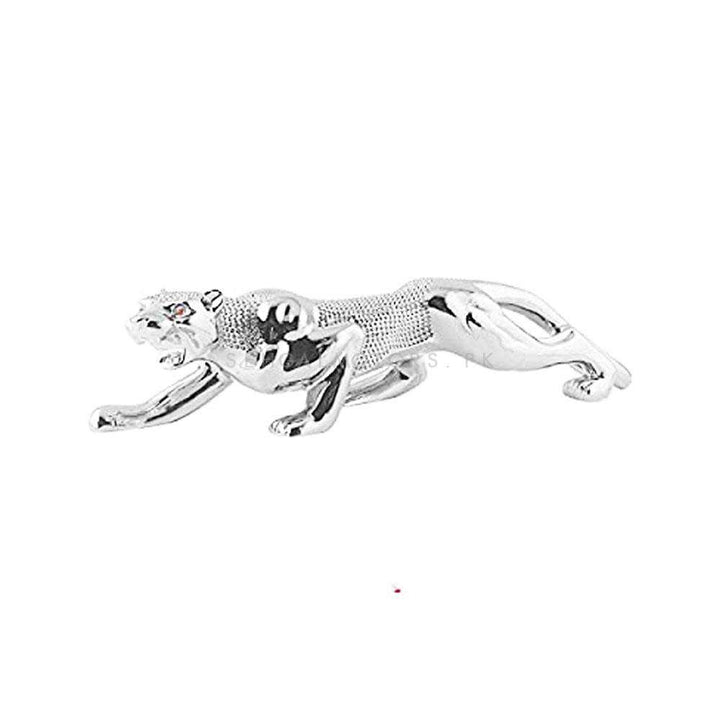 Jaguar Leopard Sculpture For Dashboard Decoration - Chrome