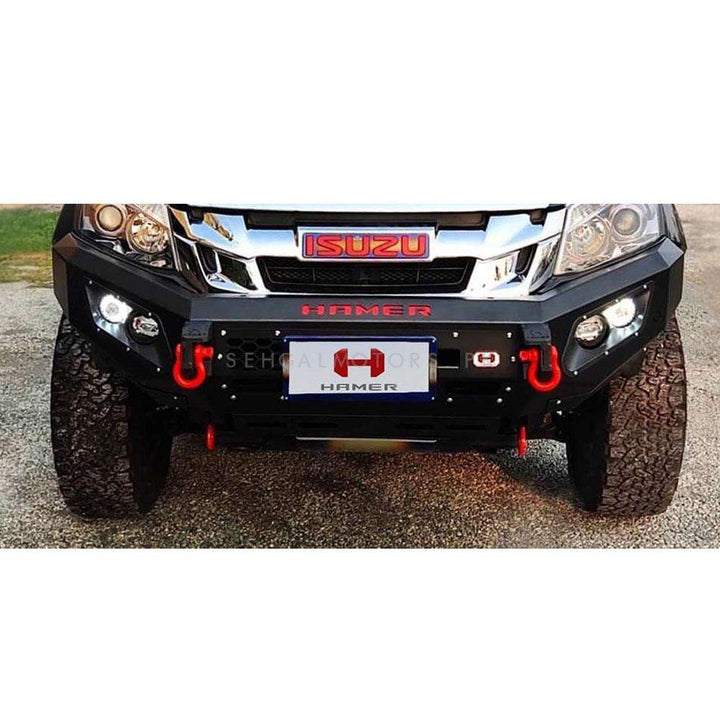 Isuzu DMax Hamer Front Bull Bar Double Fog lamp Version 2 Half - Model 2018-2021