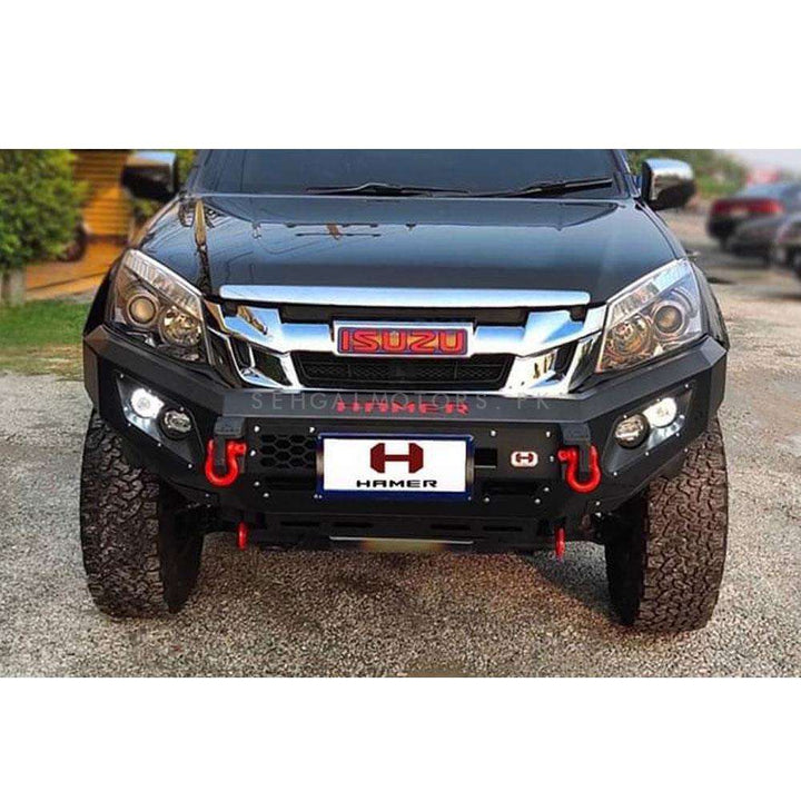 Isuzu DMax Hamer Front Bull Bar Double Fog lamp Version 2 Half - Model 2018-2021