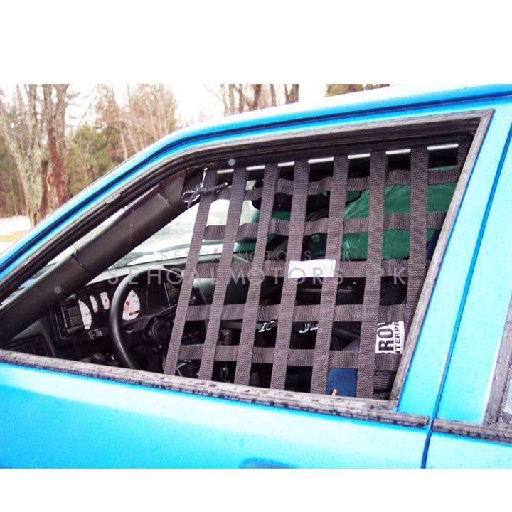 Safety Car Window Net Racing Drifting Rally Car Window Net Protector - Black