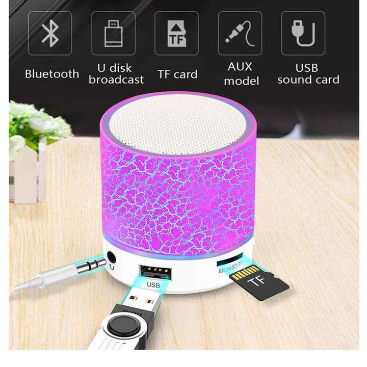 Bluetooth Speaker Led Portable Mini Wireless Speaker Player USB Radio Fm Mp3