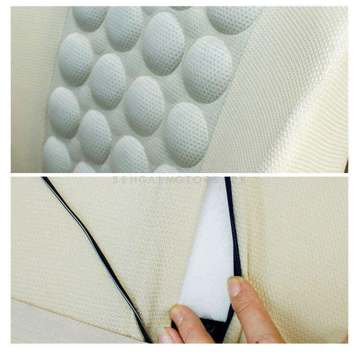 Universal Black Massage Back Rest Cushion with 12V Vibrator Seat