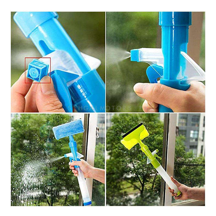 Car Multifunctional Water Spray Window Cleaner Screen Wiper with Microfiber Head