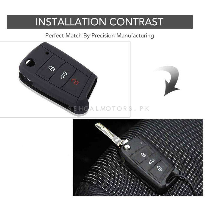 Toyota Corolla PVC Silicone Protection Key Cover 3 Button - Model 2006-2008