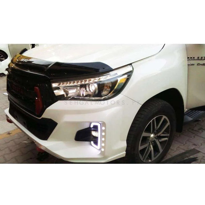 Toyota Hilux Rocco Fog Lamps Light DRL Covers Dual LED - Model 2016-2021