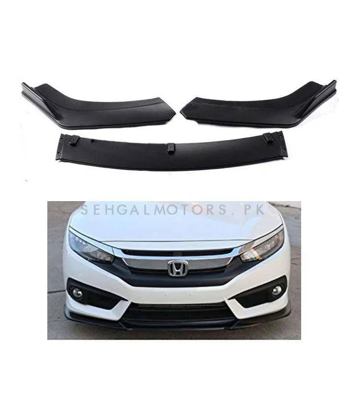 Honda Civic Front Splitter ABS Plastic - Model 2016-2021