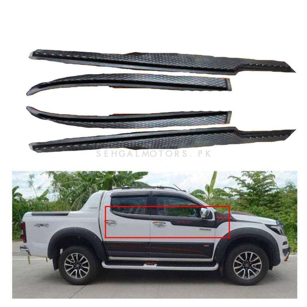 Isuzu D-Max Side Weather Strips Flares Thailand 4 Pcs - Model 2018-2021