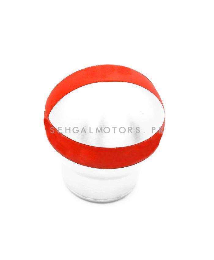 Gear Shift Knob Universal with Red Stripe Round - Red