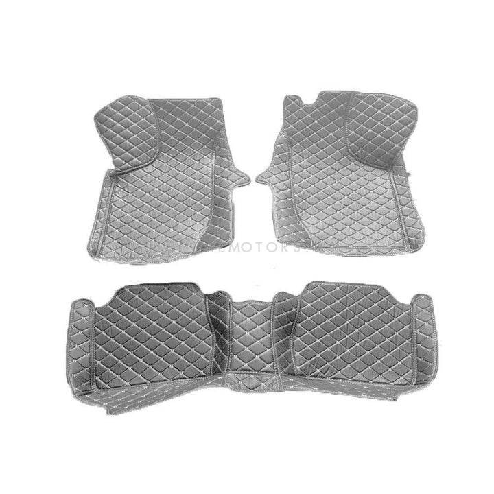 Suzuki Mehran 7D Custom Floor Mat Grey 3 Pcs - Model 2012-2017