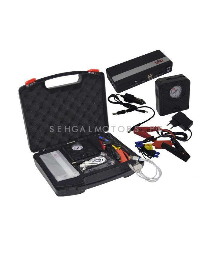 Car Multifunctional Car Battery Jump Starter With Tire Air Compressor