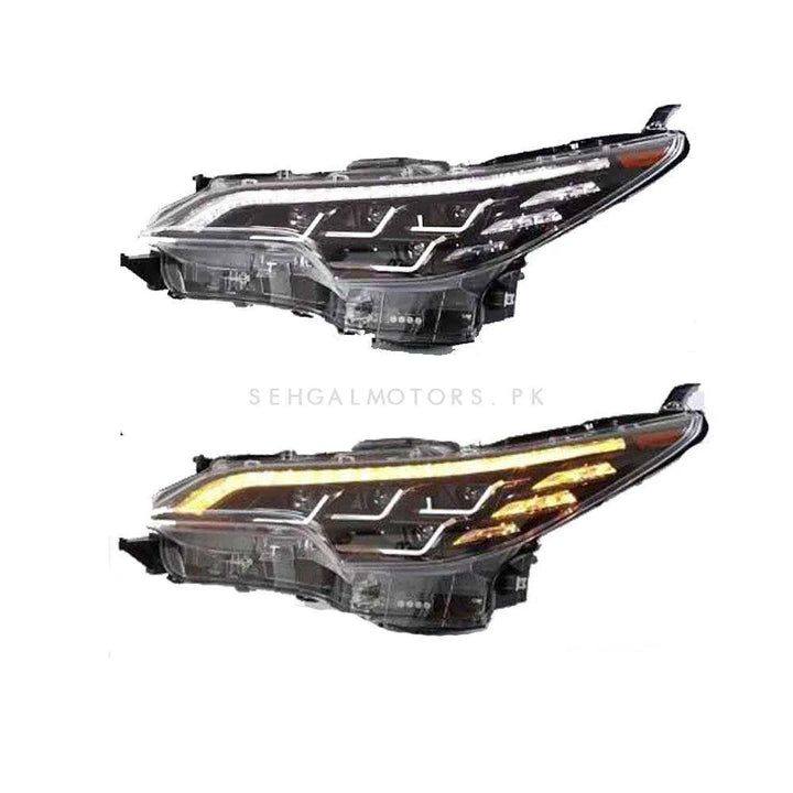 Toyota Fortuner Lexus Style Head Lamps Light Pair - Model 2016-2021