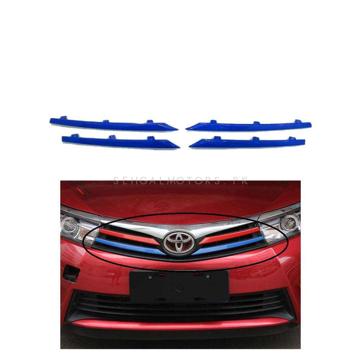 Toyota Corolla Front Grille Trims Blue - Model 2017-2021