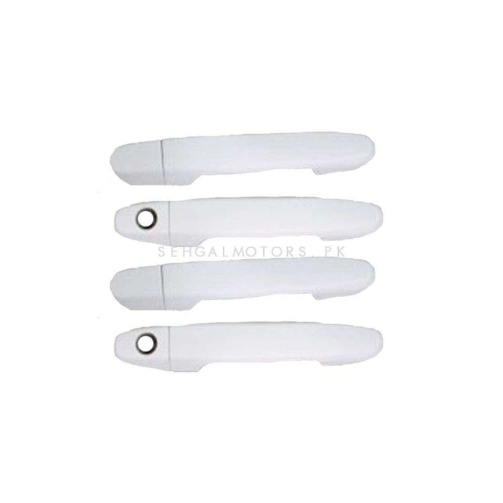 Toyota Corolla White Door Handle Covers - Model 2002-2008