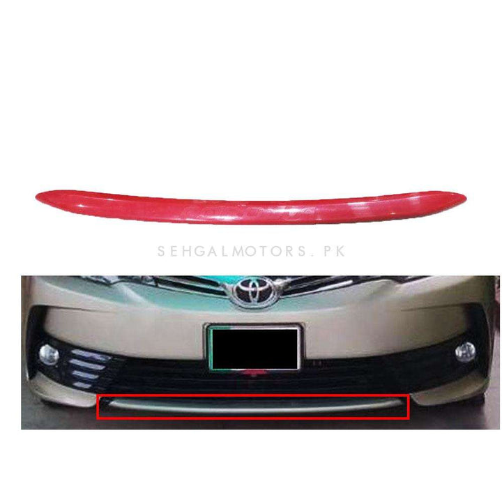 Toyota Corolla Front Bumper Lower Lip Moulding Red Each - Model 2014-2017