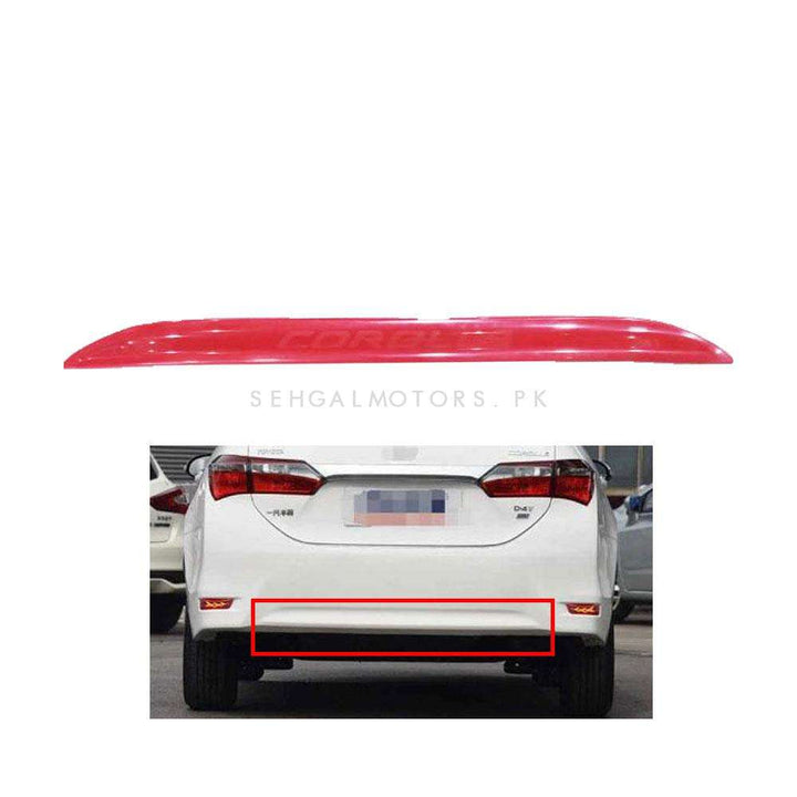 Toyota Corolla Back Bumper Lower Lip Moulding Red Each - Model 2014-2021