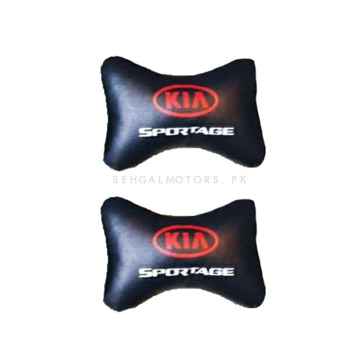 KIA Sportage Logo Neck Rest Headrest Pillow Cushion - Pair