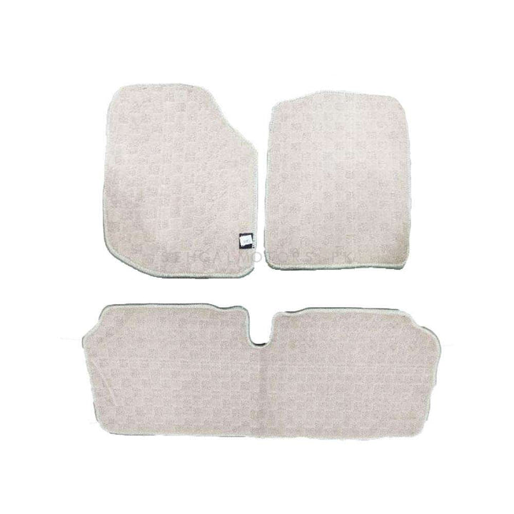 Honda City Custom Fit Carpet Floor Mat Beige Mix Design - Model 2008-2021