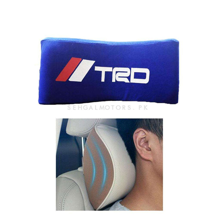 TRD Neck Rest Headrest Pillow Cushion - Blue