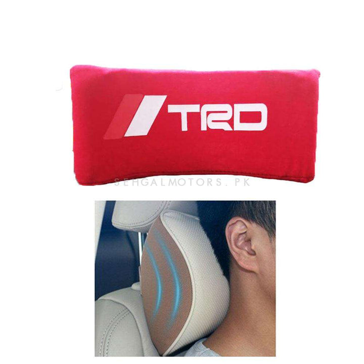 TRD Neck Rest Headrest Pillow Cushion - Red