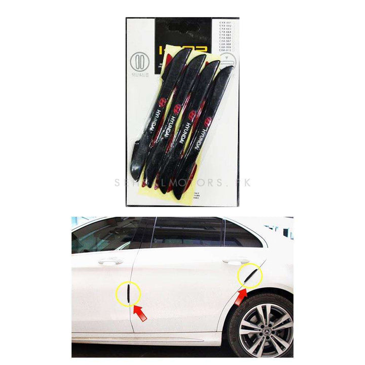 Hyundai Slim Style Door Guard Protectors - Black