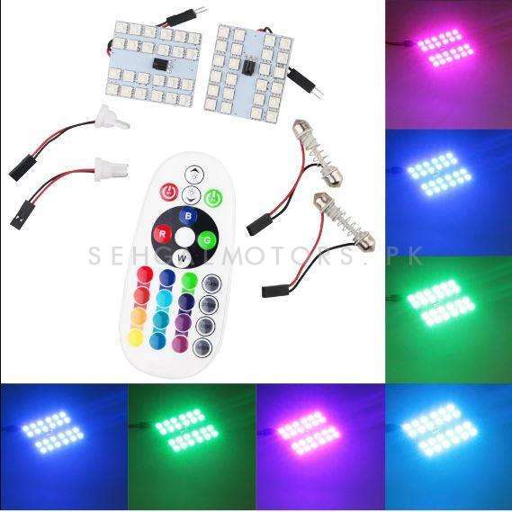 Big Version RGB Multi Color SMD Interior Dome Light with Remote 