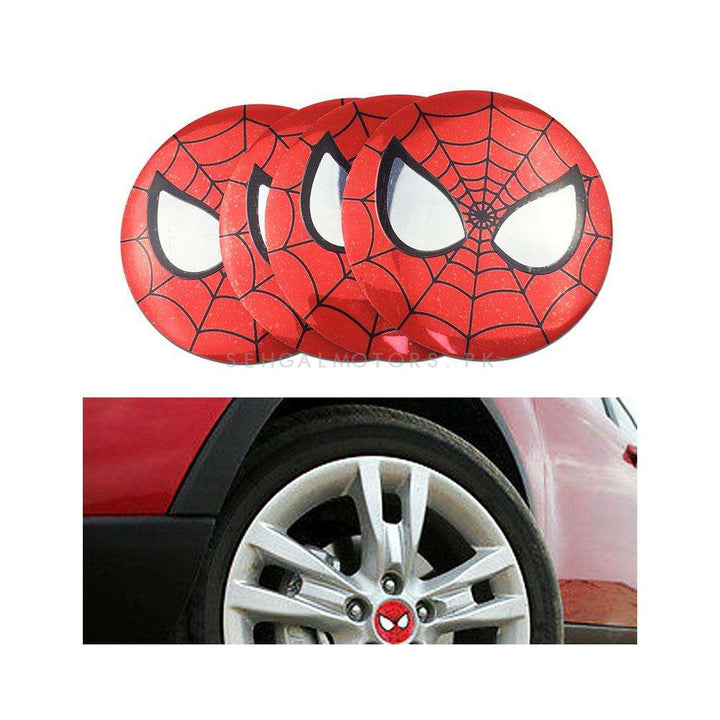 Spider Man Wheel Cap Logo - 4 Pieces