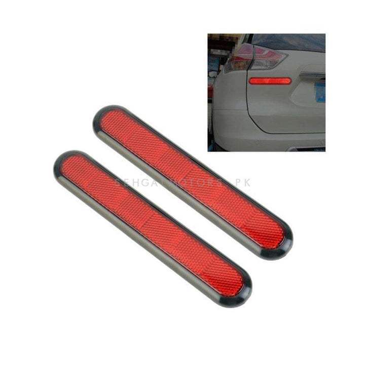 3R Back Bumper Third Brake Lamp Reflector - Pair Red