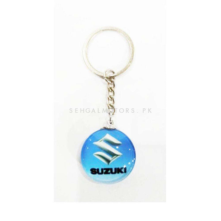 Suzuki Logo Plastic Crystal Key Chain Ring