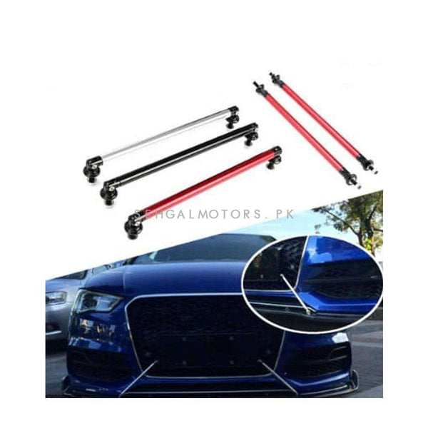 Adjustable Car Front Bumper Lip Splitter Canard Strut Brace Rod Support Bar - Multi