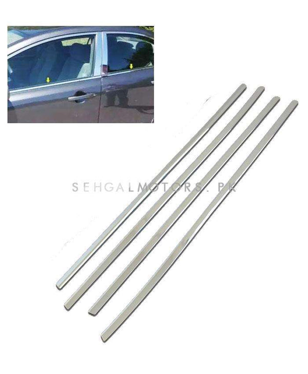 Honda Civic Window Chrome Weather Strips 4 Pcs - Model 2006-2012