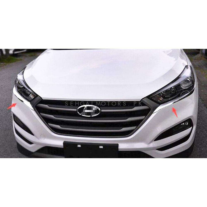 Hyundai Tucson Front Hood Chrome Trims - Model 2020-2024