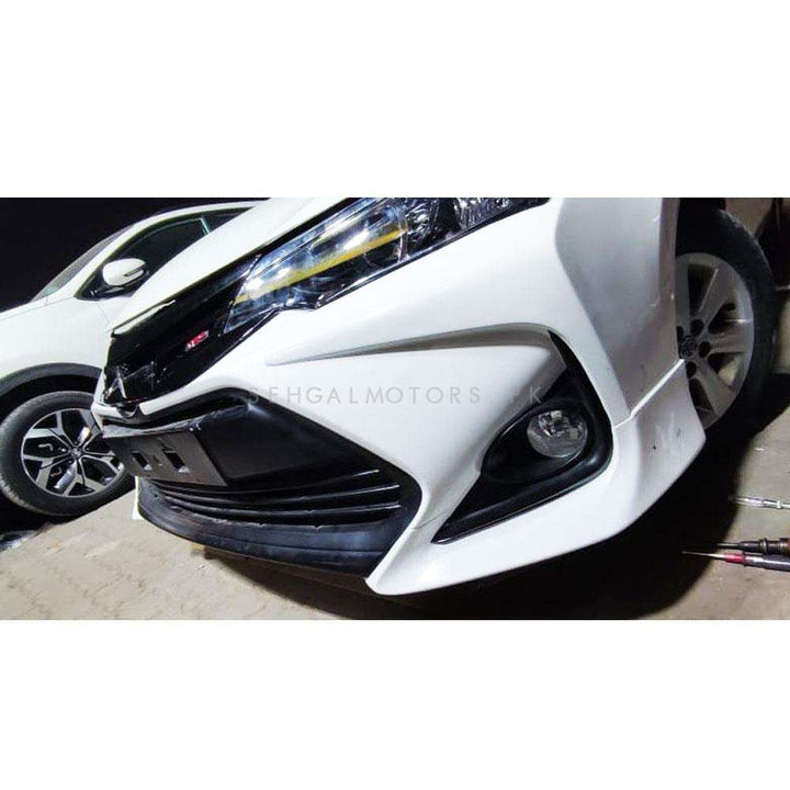 Toyota Corolla Altis X Front Bumper Camry Style Fiber Glass - Model 1 Pc - 2017-2021