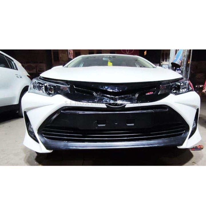 Toyota Corolla Altis X Front Bumper Camry Style Fiber Glass - Model 1 Pc - 2017-2021