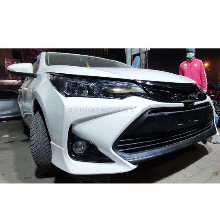 Toyota Corolla Altis X Front Bumper Camry Style Fiber Glass - Model 1 Pc - 2017-2021