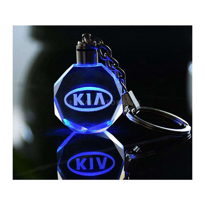 KIA Logo LED Crystal Key Chain Ring