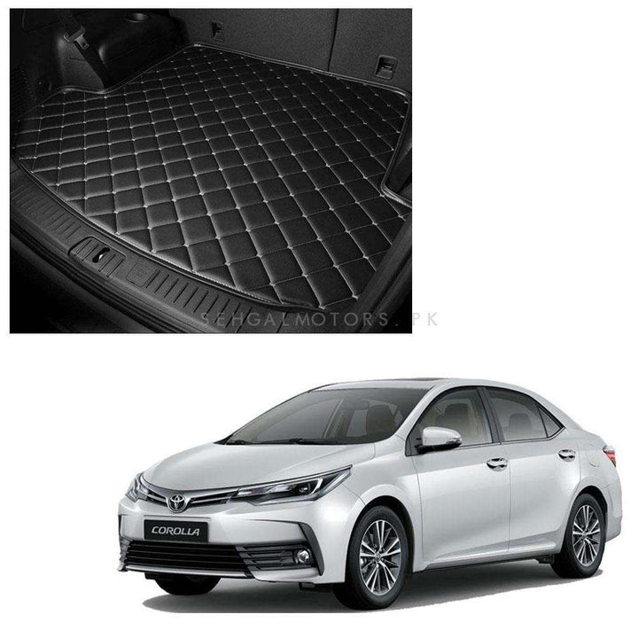 Toyota Corolla 7D Trunk Mat Mix Thread Black - Model 2014-2021