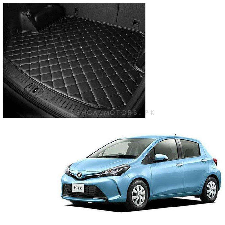 Toyota Vitz 7D Trunk Mat Mix Thread Black - Model 2017-2018