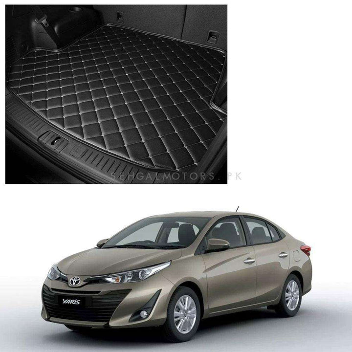 Toyota Yaris 7D Trunk Mat Mix Thread Tray Black - Model 2020-2021