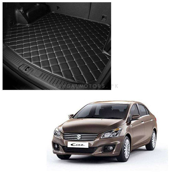 Suzuki Ciaz 7D Trunk Mat Mix Thread Black - Model 2017-2019