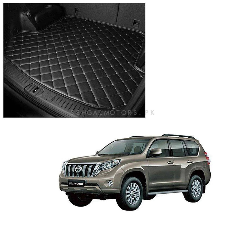 Toyota Prado 7D Trunk Mat Mix Thread Tray Black For 5 Seat Car Only - Model 2009-2021