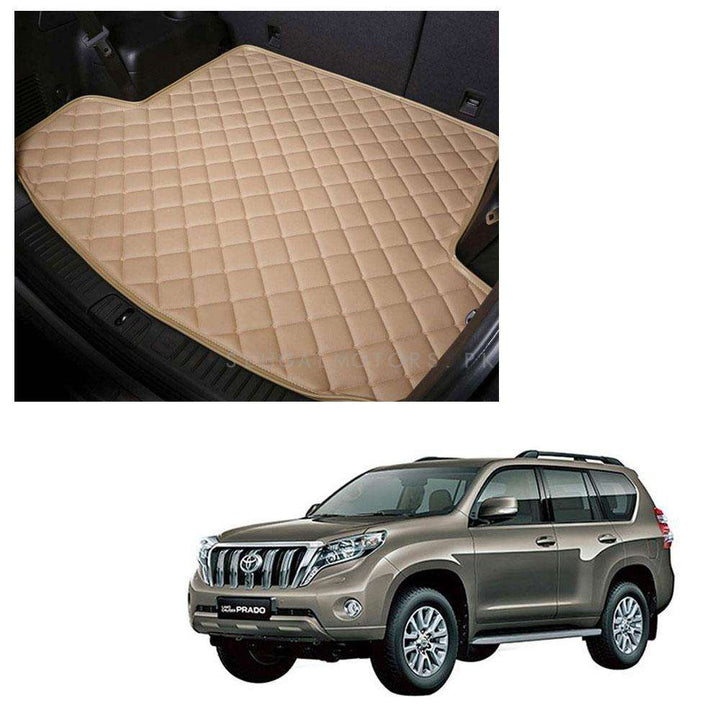 Toyota Prado 7D Trunk Mat Mix Thread Tray Beige For 5 Seat Car Only - Model 2009-2021